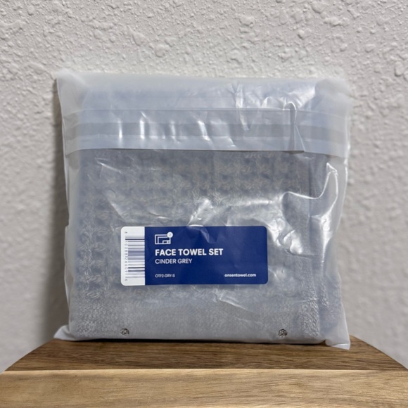 NEW Onsen Face Towels | Cinder Grey | 100% Supima Cotton Waffle Weave - Picture 8 of 15